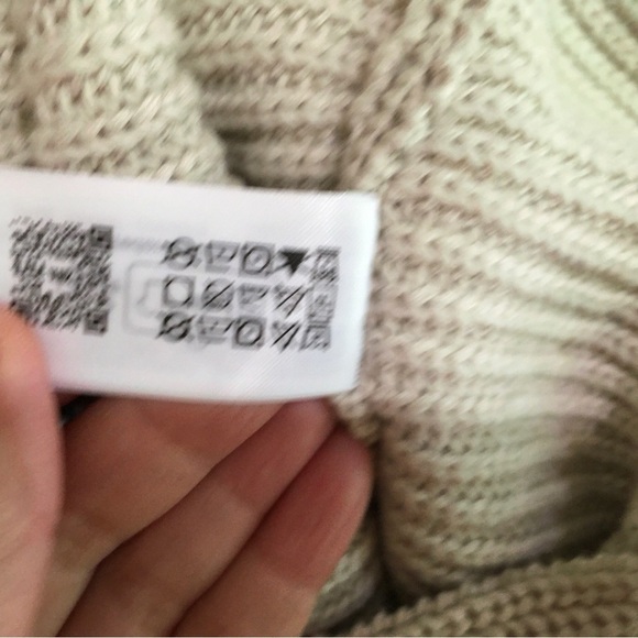 Zara Tie Waist Sweater Knit Long Sleeve Crew Neck - Picture 5 of 7